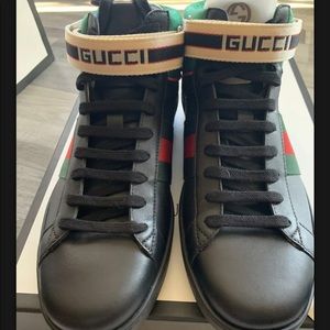 Unisex black sneakers GUCCI SHOES original with box and dug bag and gift box